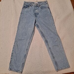 Zara Light Blue Straight Leg Jeans